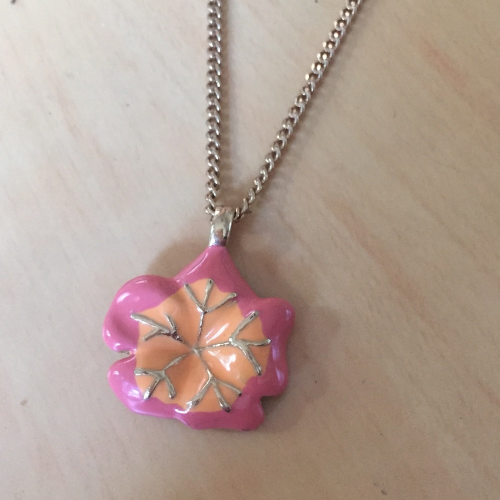 J. crew necklace floral pendant 22 in. Chain